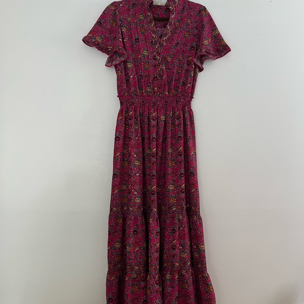 Max Studio Floral Pink Maxi Dress